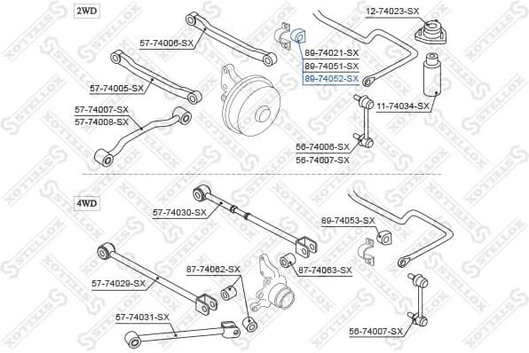 Mounting, stabiliser bar 89-74052-SX - image 2