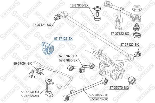 Mounting, control/trailing arm 87-37123-SX - image 2