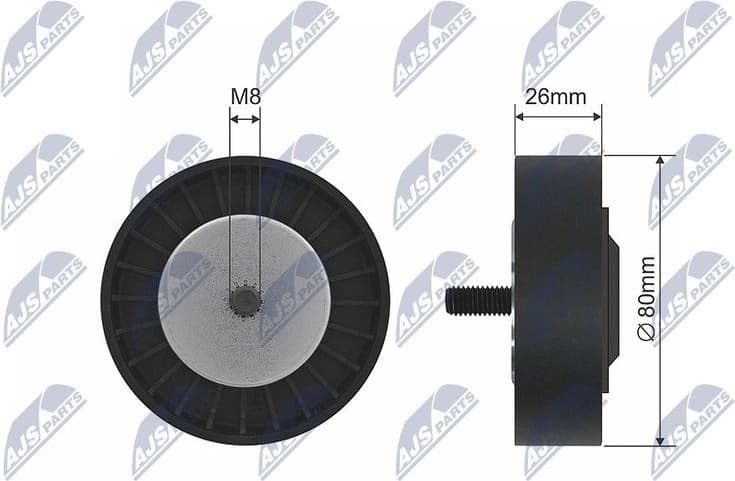 Deflection Pulley/Guide Pulley, V-belt RNK-BM-026