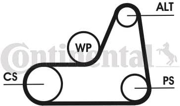 V-ribbed Belt 6PK1042ELAST - image 3