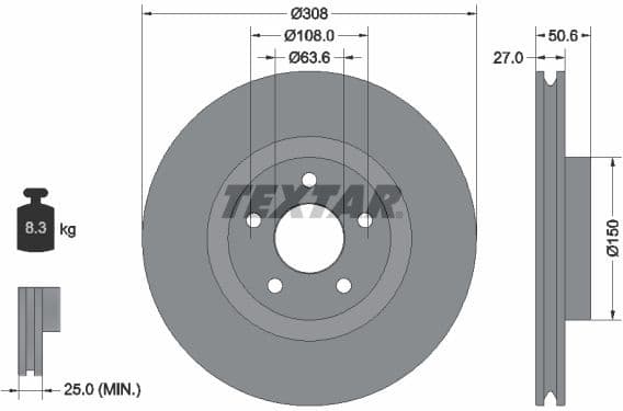Brake Disc PRO 92306703
