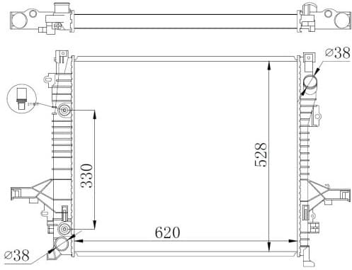 Radiator, engine cooling 550019