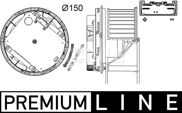 Interior Blower BEHR *** PREMIUM LINE *** AB 263 000P