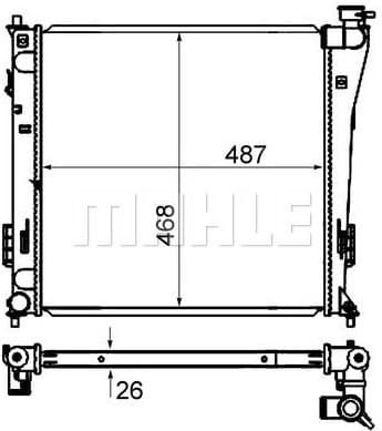Radiator, engine cooling BEHR CR 848 000S - image 2