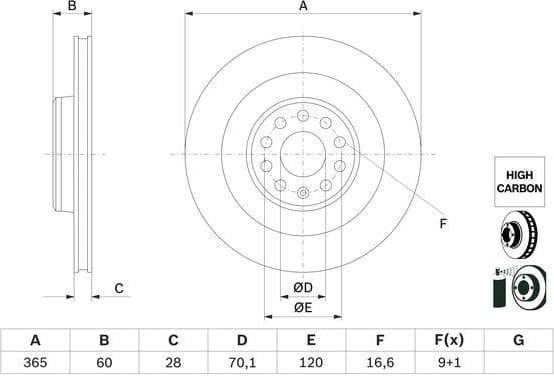 Brake Disc 0 986 479 G56