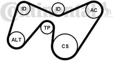 V-ribbed Belt Set 6PK1642K2 - image 2