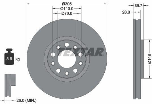 Brake Disc PRO 92293903