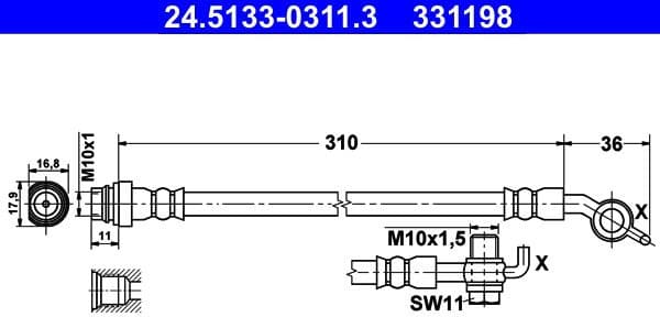 Brake Hose 24.5133-0311.3