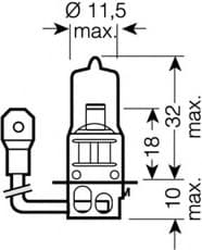 Osram lemputė H3 55W 12V PK22S FS1 - 64151 (OSRAM) - Autoera - image 5