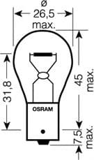 Osram lemputė P21W 12V BA15S UNV1 - 7506 (OSRAM) - Autoera - image 3