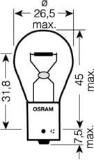 Osram Bulb PY21W 12V BAU15S UNV1 - 7507 (OSRAM) - Autoera - image 4