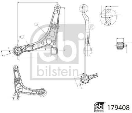 Control/Trailing Arm, wheel suspension 179408 - image 2