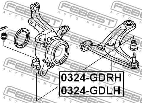 Control/Trailing Arm, wheel suspension 0324-GDLH - image 2