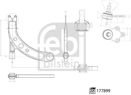 Control/Trailing Arm, wheel suspension 177899 - image 2