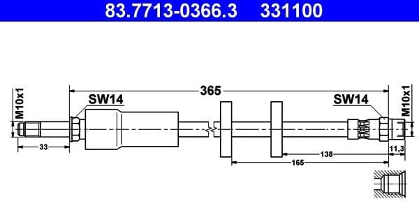 Brake Hose 83.7713-0366.3