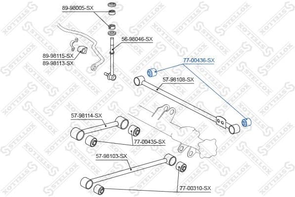 Mounting, control/trailing arm 77-00436-SX