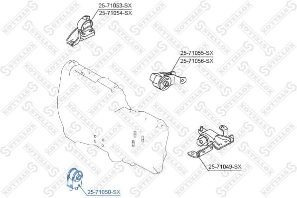Mounting, engine 25-71050-SX - image 2