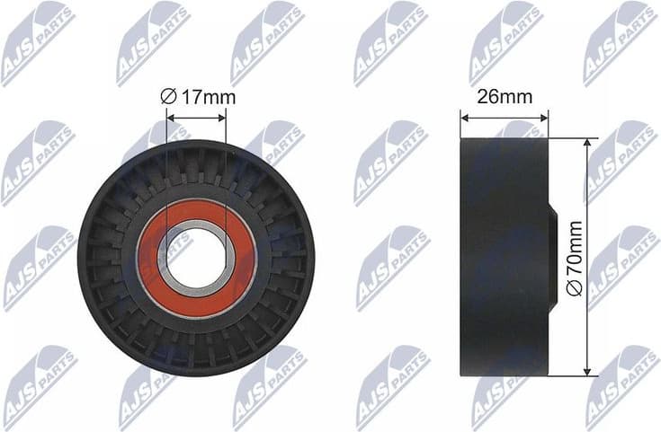 Deflection Pulley/Guide Pulley, V-belt RNK-BM-034