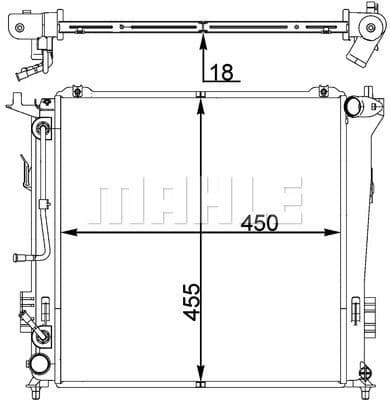 Radiator, engine cooling BEHR *** PREMIUM LINE *** CR 1404 000P