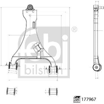Control/Trailing Arm, wheel suspension 177967