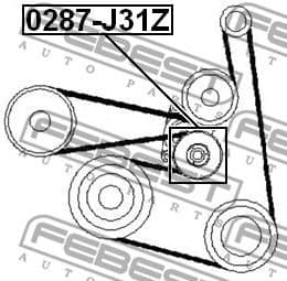 Tensioner Pulley, V-ribbed belt 0287-J31Z - image 2