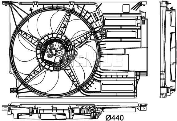 Fan, engine cooling BEHR *** PREMIUM LINE *** CFF 404 000P