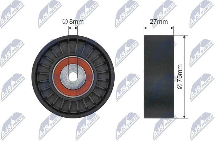 Tensioner Pulley, V-ribbed belt RNK-AU-084