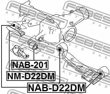Mounting, differential NM-D22DM