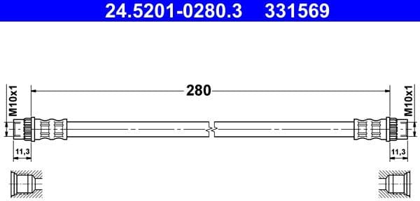 Brake Hose 24.5201-0280.3