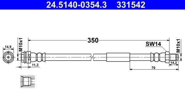 Brake Hose 24.5140-0354.3