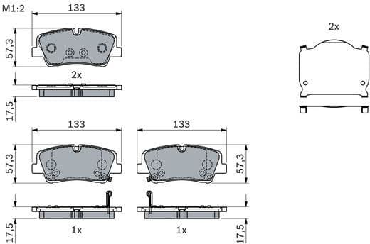 Brake Pad Set, disc brake 0 986 424 430 - image 2