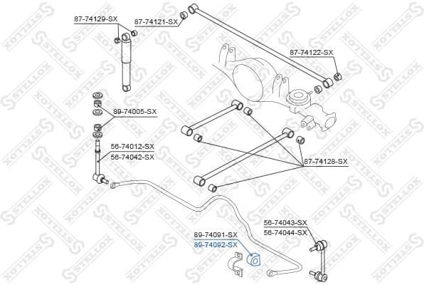 Mounting, stabiliser bar 89-74092-SX