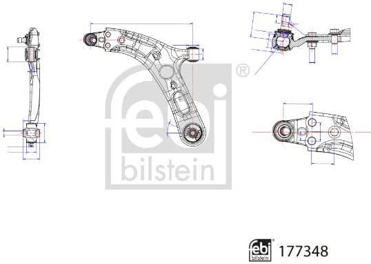 Control/Trailing Arm, wheel suspension 177348