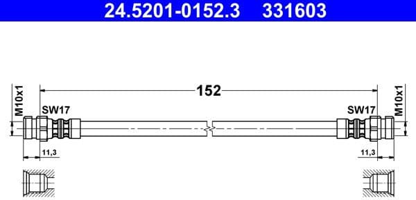 Brake Hose 24.5201-0152.3