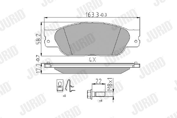 Brake Pad Set, disc brake 573934J