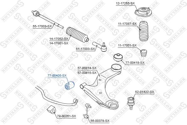 Mounting, control/trailing arm 77-00405-SX