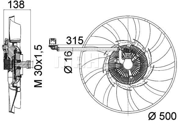 Fan, engine cooling BEHR *** PREMIUM LINE *** CFF 471 000P