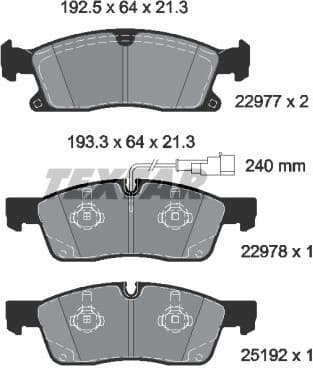 Brake Pad Set, disc brake Q+ 2297701