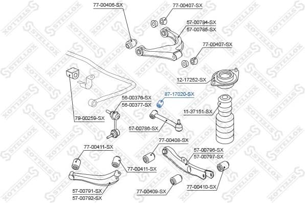 Mounting, control/trailing arm 87-17020-SX - image 2