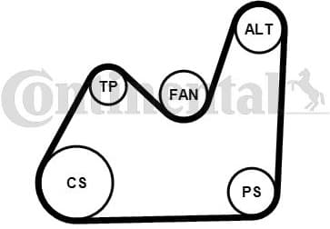 V-ribbed Belt Set 5PK1432K1 - image 2