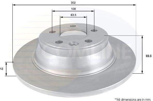 Brake disc, 1pcs REAR ADC1923 - image 2