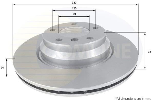 Brake disc, 1pcs FRONT ADC1736V - image 2