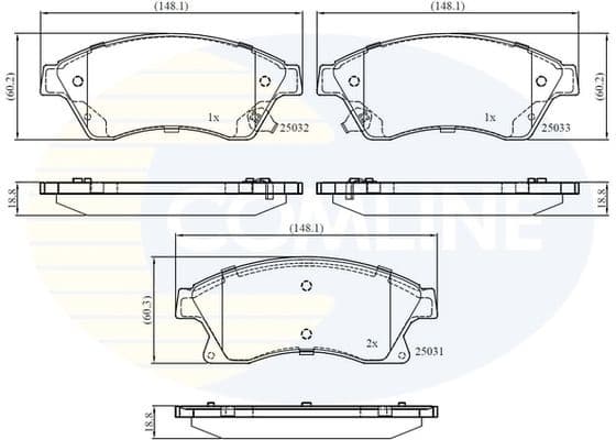 Brake pads front CBP32038 - image 2