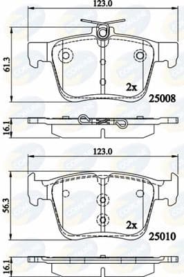 Brake pads rear CBP02156 - image 2