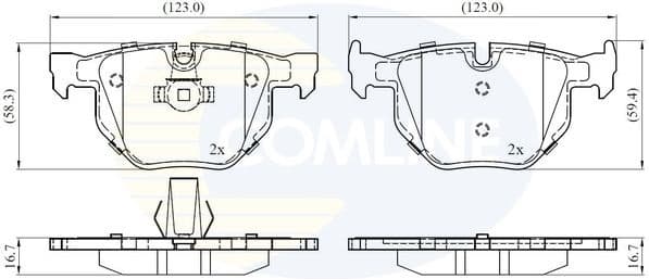 Brake pads rear CBP06001 - image 2