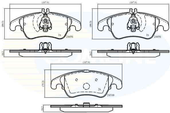 Brake pads front CBP06037 - image 2