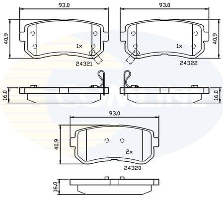 Brake pads rear CBP32016 - image 2