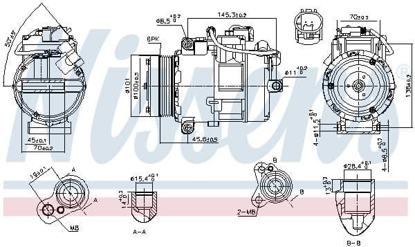 Compressor, air conditioning ** FIRST FIT ** 890012