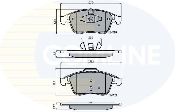 Brake pads front CBP01725 - image 2