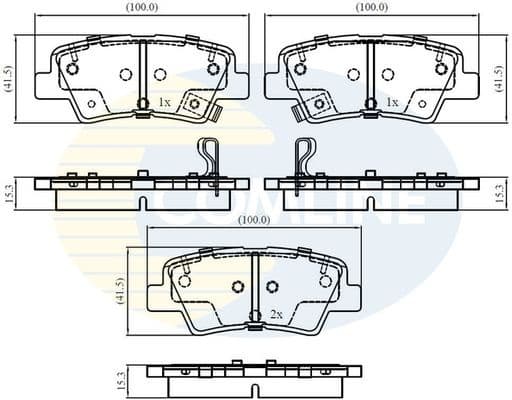 Brake pads rear CBP32161 - image 2